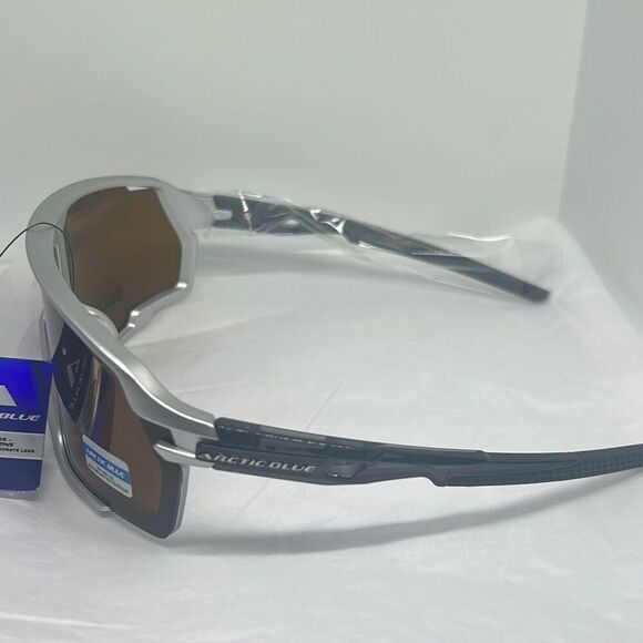 Arctic Blue Sports Sunglasses UV400 Protection Wrap Shield Frame - Picture 2 of 3